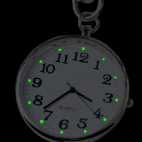 quartz pocket watch for women men fashion keychain clocks simple elegant round dial portable simple luminous watch gifts
