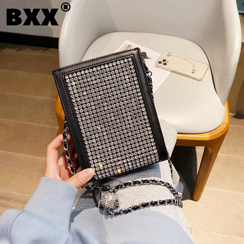 

[BXX] Woman New Causal Diamond Luxury PU Leather Personality All-match Mini Cute Crossbody Shoulder Bag Fashion Tide 2021 GF0703