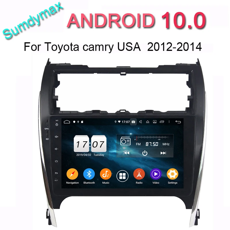 10 1 дюймовый большой сенсорный экран android автомобильный dvd плеер для toyota camry 2012 2017