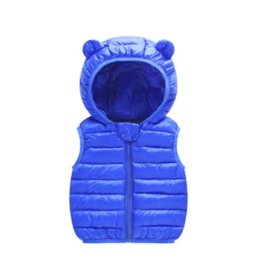 Детская одежда жилет новинка 2019 теплый хлопковый с капюшоном для маленьких