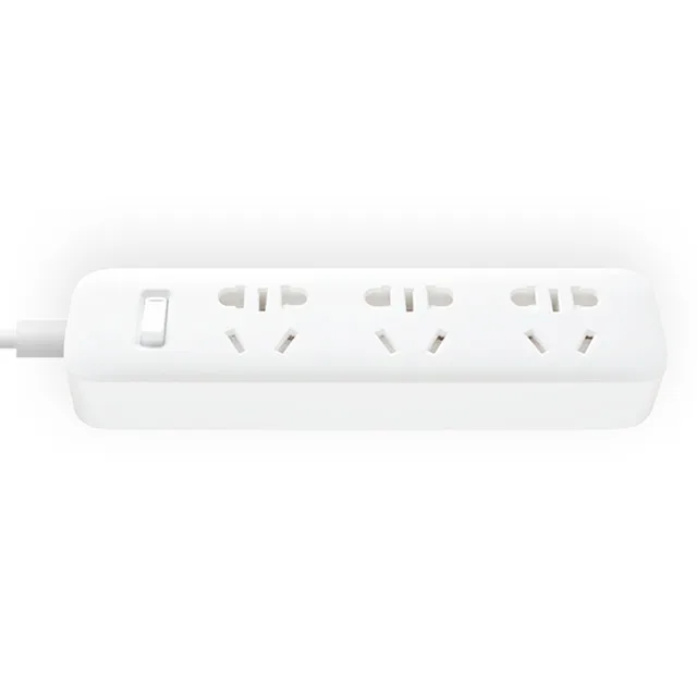 White Xiaomi Mijia патч-панель 3 порта Базовая версия 1,8 м силовая полоса Защита от перенапряжения несколько силовых розетка штекер EU DE - Цвет: White
