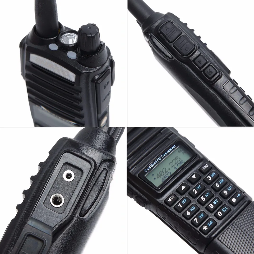 Baofeng UV-82 Plus Walkie Talkie 8W Powerful 3800 mAh Battery DC Connector UV82 Dual PTT Band two way radio 771 tactical Antenna | Мобильные