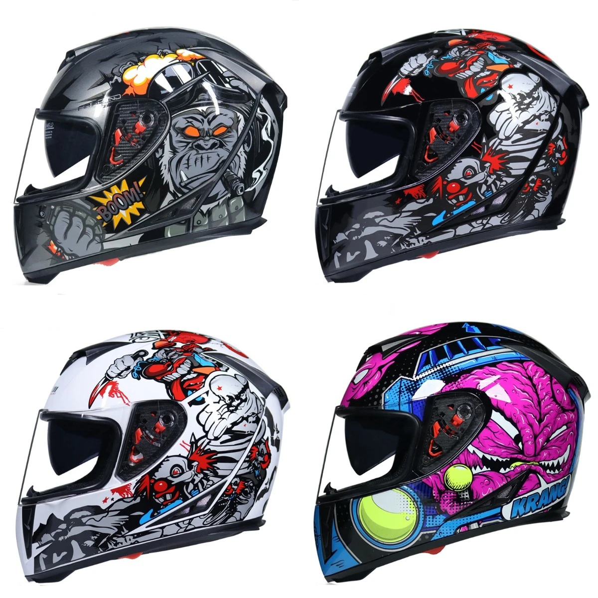 

Capacete De Moto Full Face Motorcycle Helmet Lining with Dual Lens Stylish Fast Release Racing Helmet Casco Moto DOT Approved