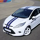 1 комплект, декоративная наклейка на крышу капота автомобиля, передний бампер для Ford Fiesta ST RS хэтчбек седан