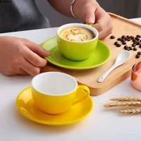 150ml high grade ceramic coffee cups coffee cup set simple european style cappuccino flower cups latte