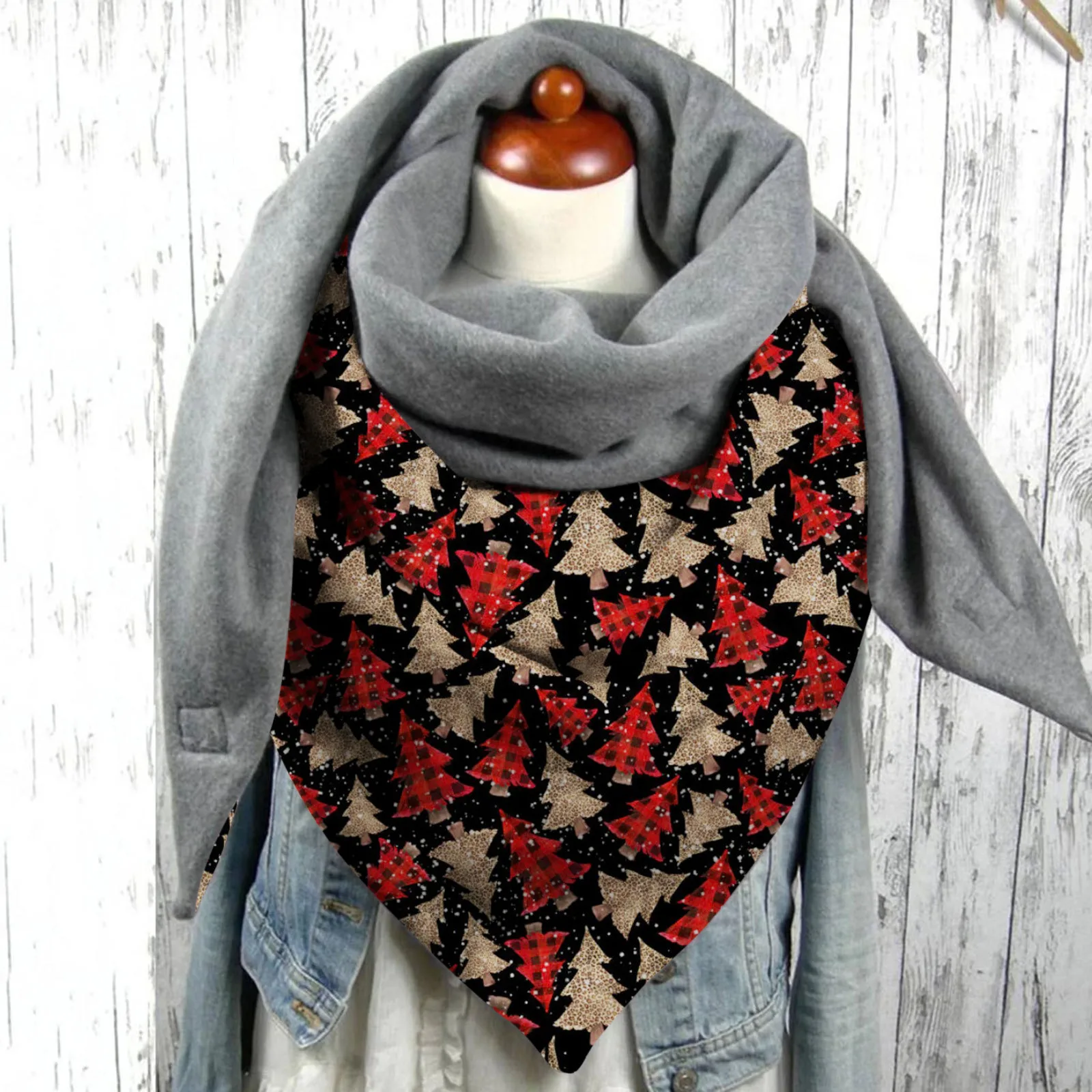 

Women 2020 Christmas Ethnic Scarf Women Printing Scarf Shawls Floral Print Stoles Bandana Luxury Brand Kerchief Scarves