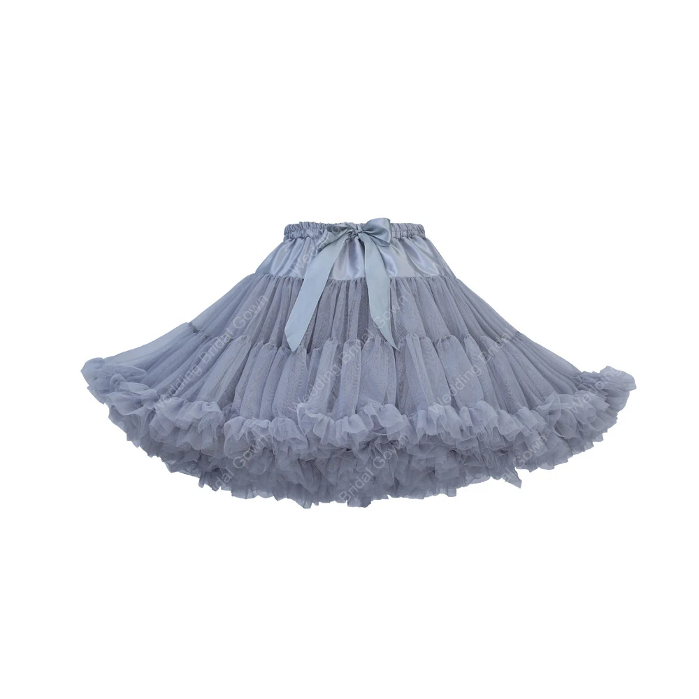 

Womens 3-Layered Pleated Tulle Petticoat Tutu Puffy Party Cosplay Skirt 2023