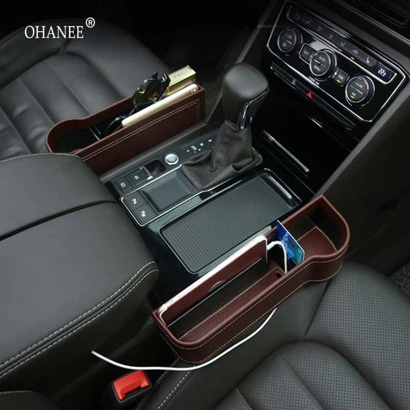 OHANEE автомобильное кресло щелевая коробка для хранения органайзер кошелек чашка