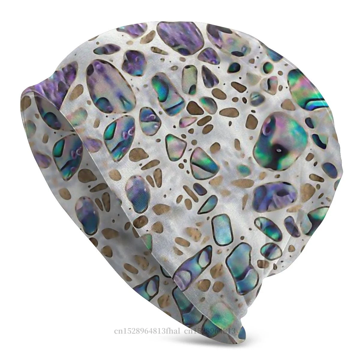 

Terrazzo Mosaic Abalone Pearl Bonnet Homme Outdoor Knitting Hat Skullies Beanies Caps For Men Women Style Fabric Hats