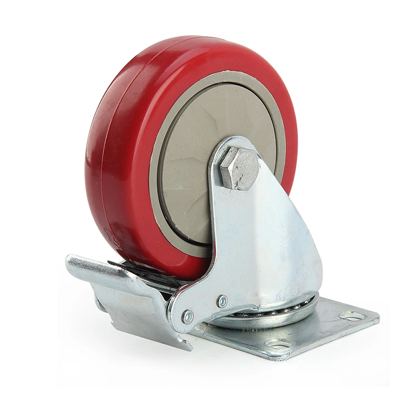 2 x сверхмощные 75 мм резиновые колеса поворотные ролики тележки колесико тормоза