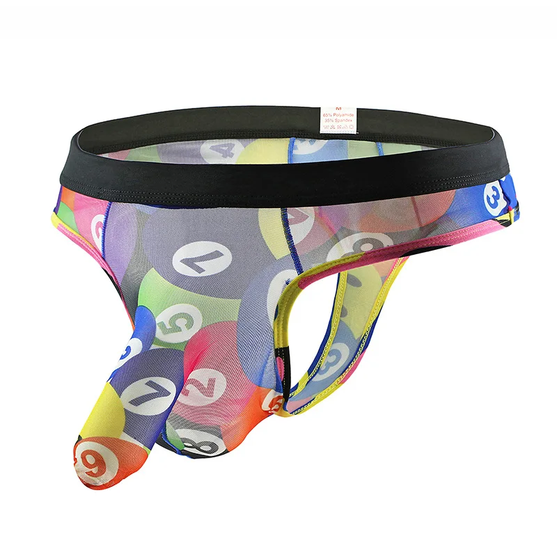 Сексуальные мужские сетчатые стринги пенис слон Т образная просвечивающее