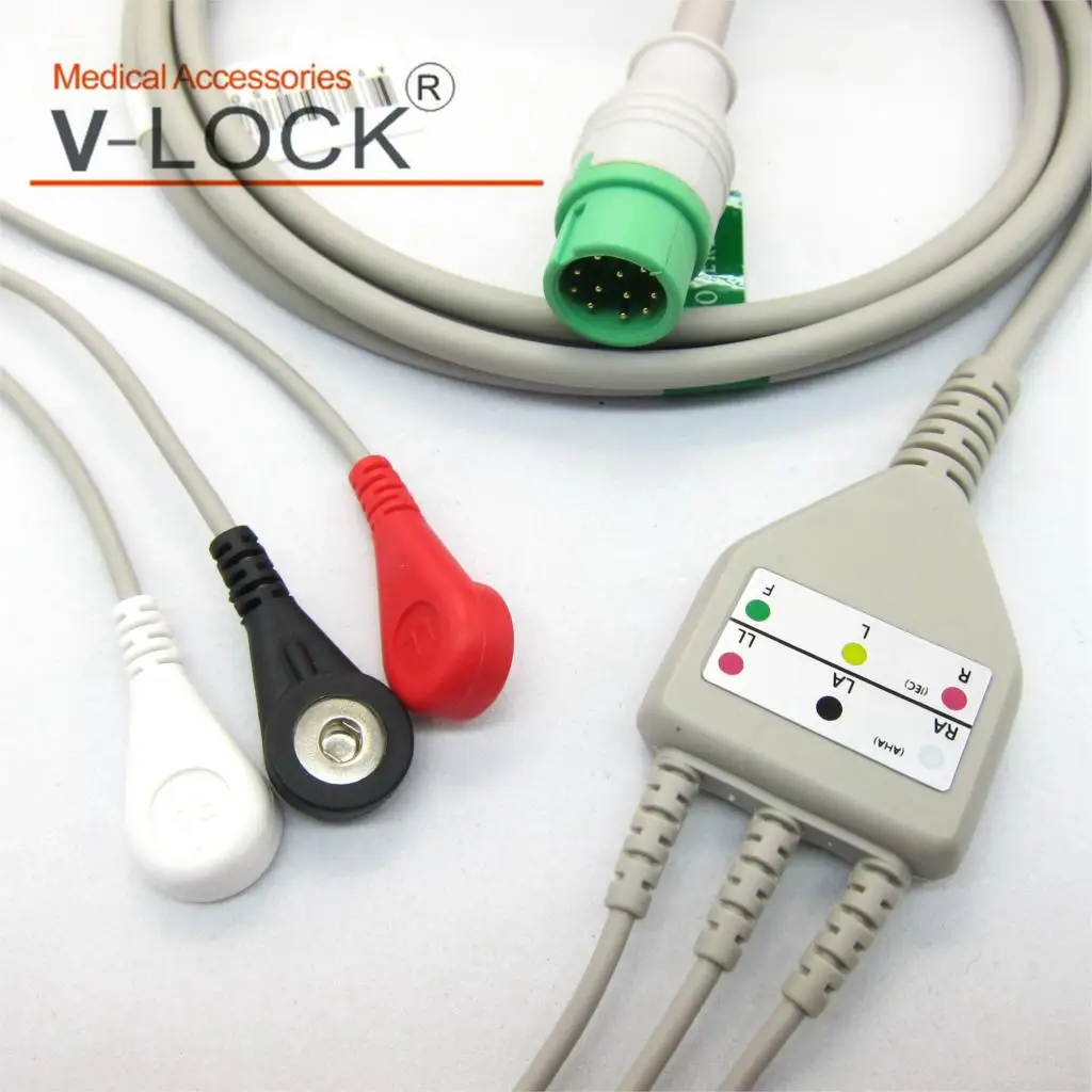 Цельный ЭКГ-кабель с 5 выводами оснастка для пациента COMEN C-series |