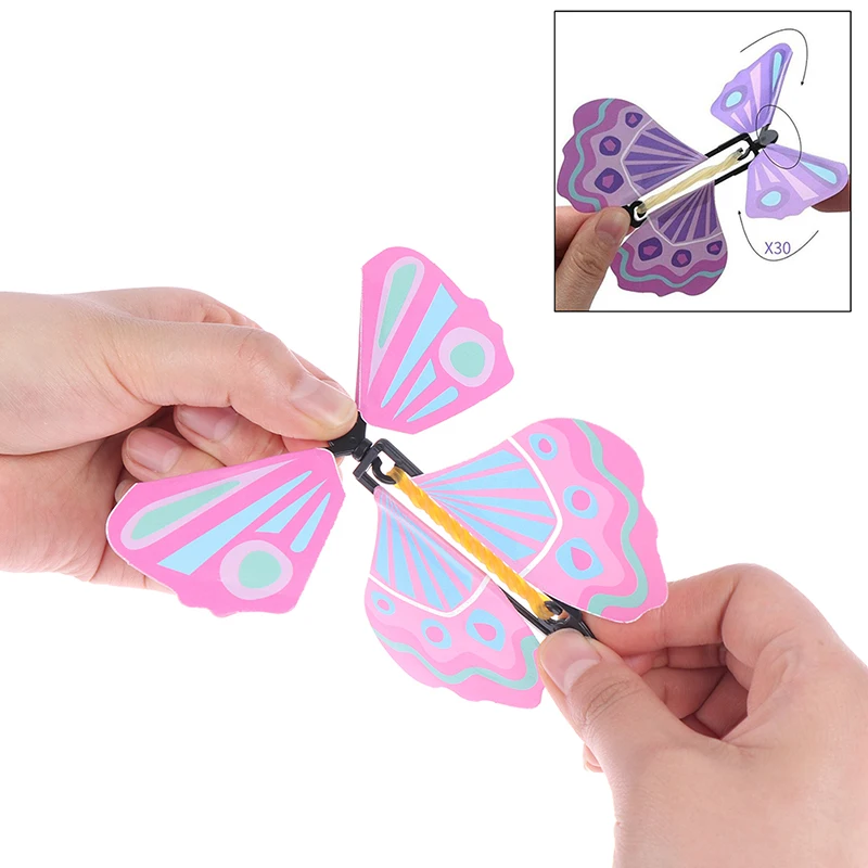 

Magic Flying Toys Transformation Fly Butterfly Props Tricks Change Hand Funny Prank Joke Mystical Fun Kids Classic Toys 11x11cm