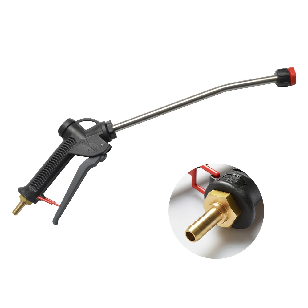 

Пистолет-распылитель, пенораспылитель с насадкой из нержавеющей стали и штуцером для генератора пены сжатого воздуха