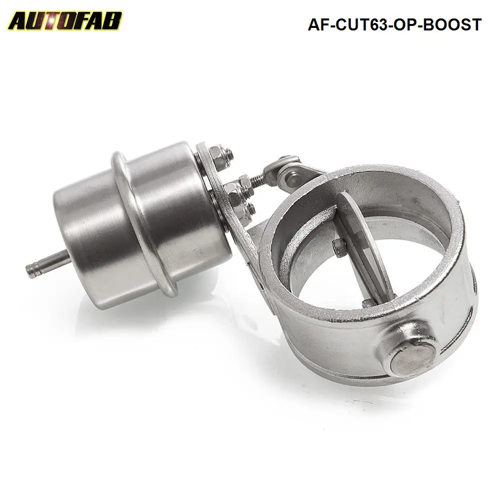 

NEW Boost Activated Exhaust Cutout / Dump 63MM Open Style Pressure: about 1 BAR AF-CUT63-OP-BOOST
