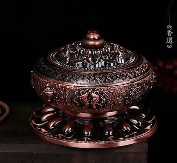 

Тибетский буддизм ручной работы, 8 символов благоприятности, портативная комбинированная горелка для рыбы