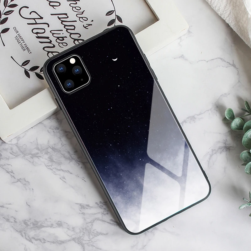 Pattern 1 Чехол GFATIH для Apple iPhone 11 с принтом в виде перьев и звездного неба для iPhone 11 Pro Max, чехол для iPhone 7 Plus 8 XS, чехол для Max XR - Цвет: Pattern 1