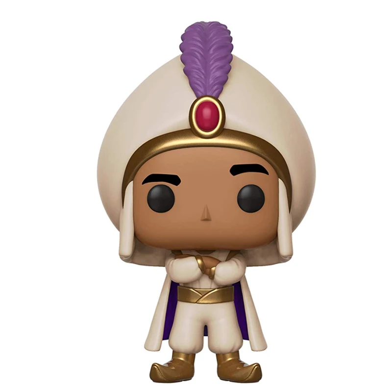Ali No Box Funko Pop Aladdin фигурка Abu Parrot Iago Prince Ali Genie с лампой оригинальные коллекционные игрушки 10 см - Цвет: Ali No Box