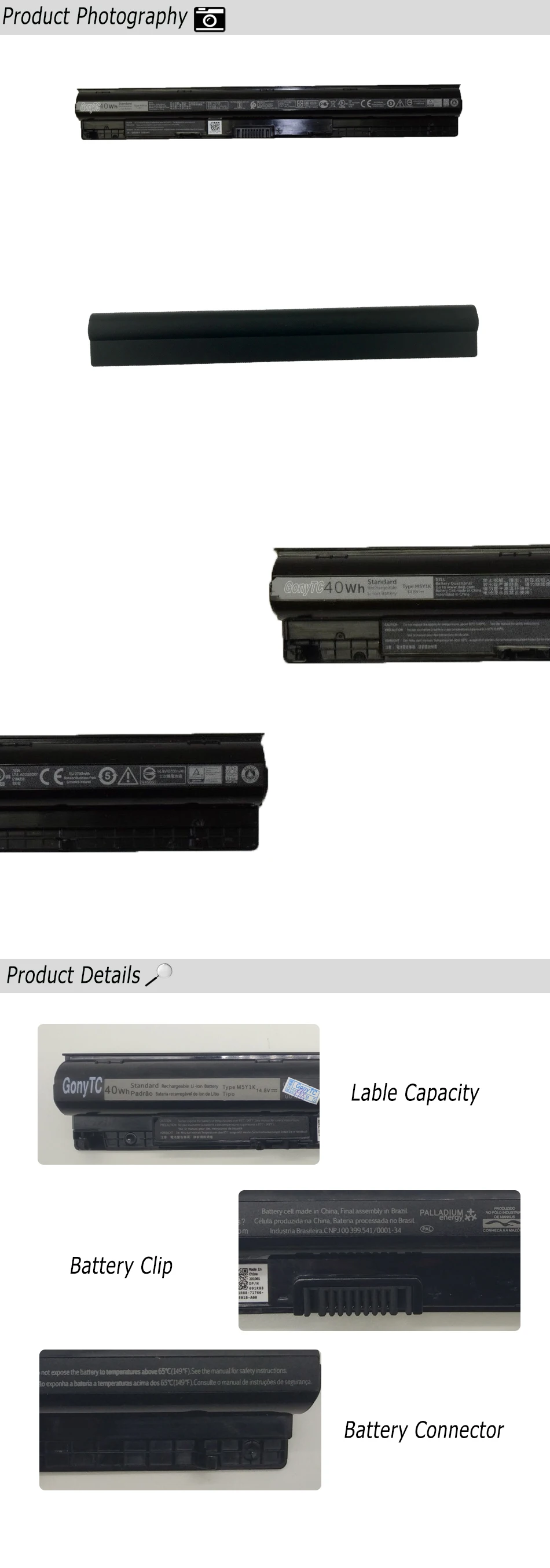 14,8 V 40WH ноутбук Батарея K185W M5Y1K для DELL Vostro 3451 3458 3551 3558 V3458 V3451 N3558 N5558 WKRJ2 GXVJ3 HD4J0