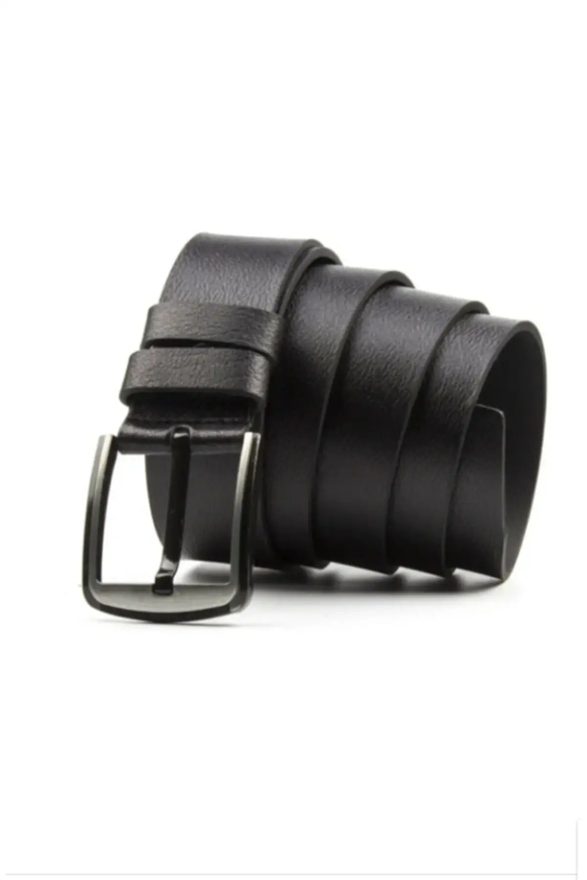 Men's Black Genuine Leather Jeans Belt