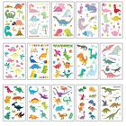 Тату-наклейки с динозаврами, детский подарок на день рождения, ненастоящие Детские тату, боди-арт, водостойкие временные татуировки