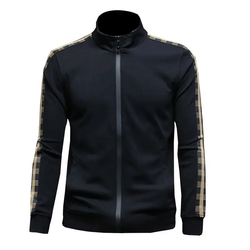 

Spring and autumn cardigan men's simple and versatile long sleeved jacket autumn and winter solid color men's sweater
