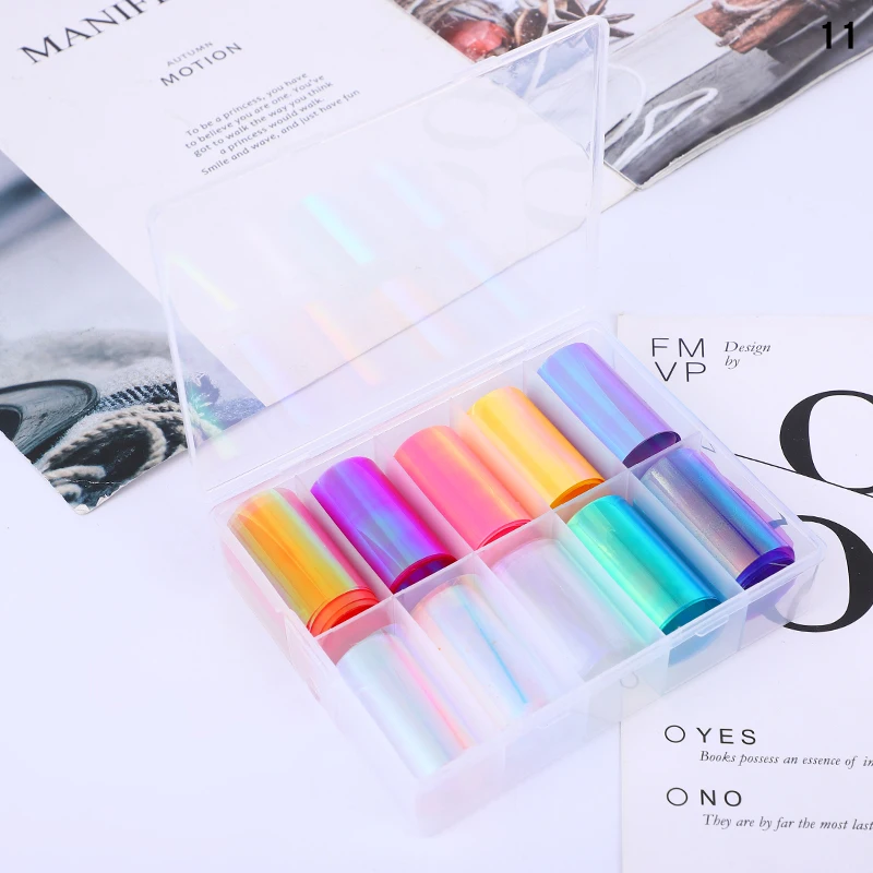 

WH Nail Art Transfer Foil Stickers AB Paper Supplies For Professionals Wholesale DIY Wraps Decals Decoration Accessories Tool