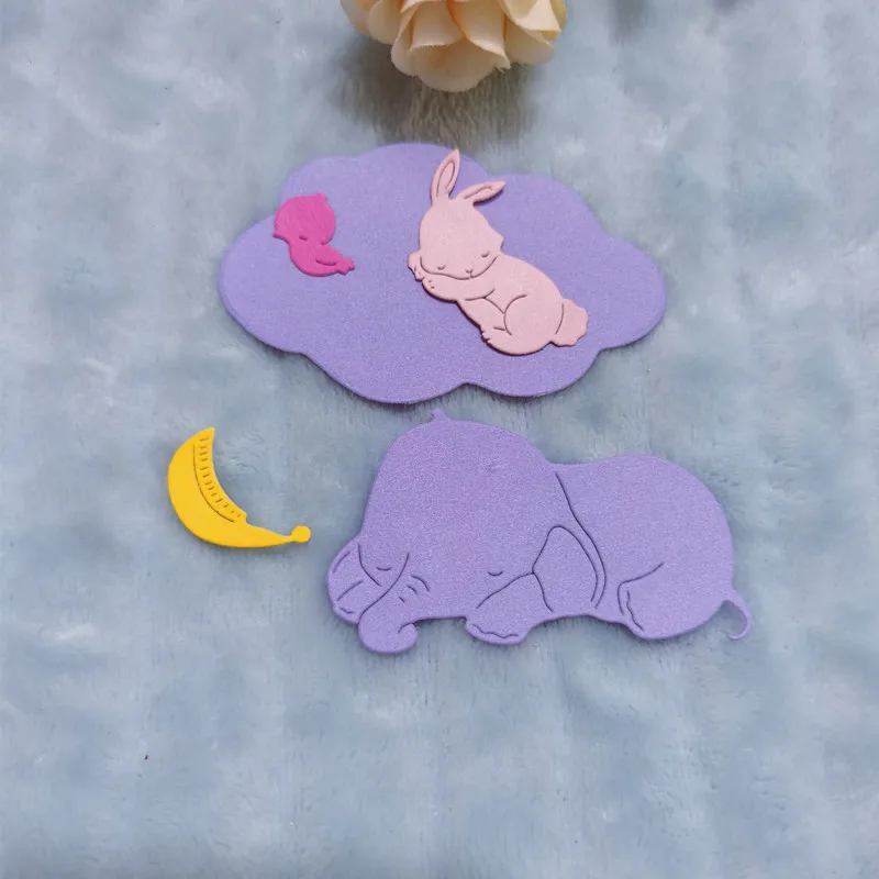 

Металлические высечки для скрапбукинга, слона, кролика, птицы, открытки, декоративные поделки