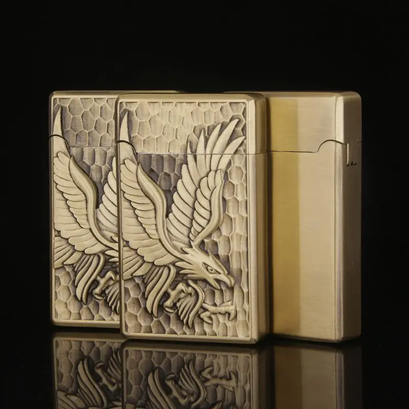 Светящаяся Зажигалка Eagle креативная ветрозащитная двойная прямая зажигалка