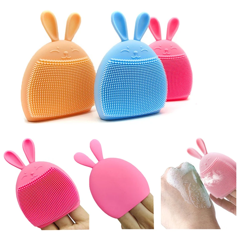 Силиконовая форма в виде кролика Очищающая щетка для лица очиститель пор