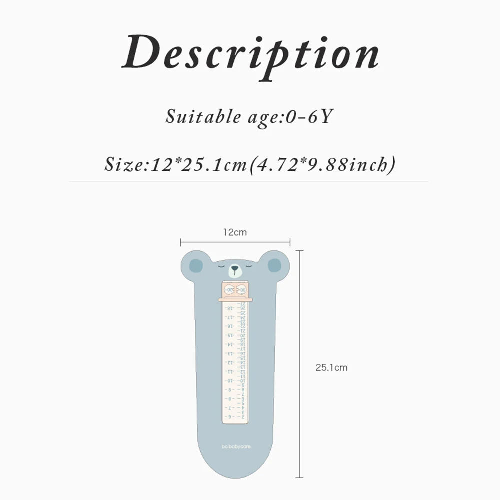 

BC Babycare Baby Foot Measure Gauge Kids Shoes Ruler Foot Length Measuring Device Tool Infant Feet Fitting Item
