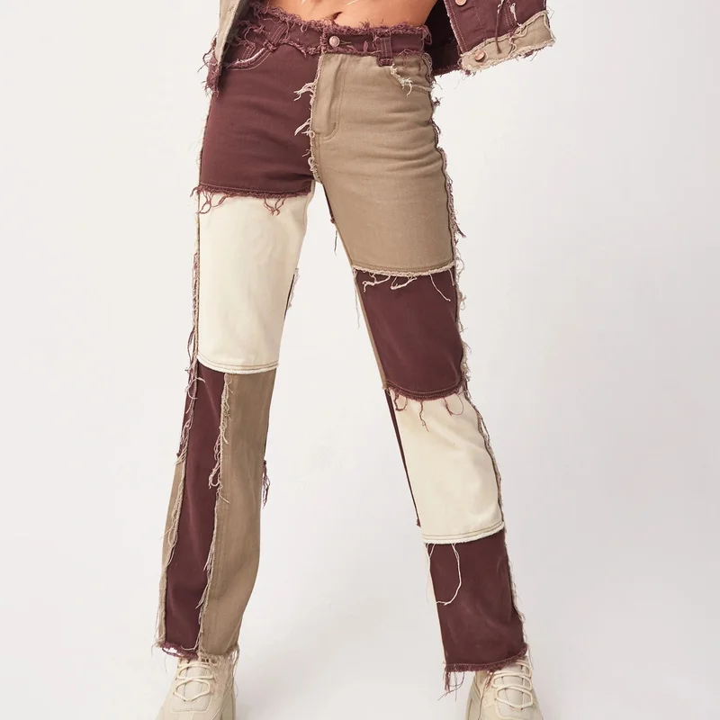 Женские джинсы в европейском и американском стиле летние прямые джинсовые брюки