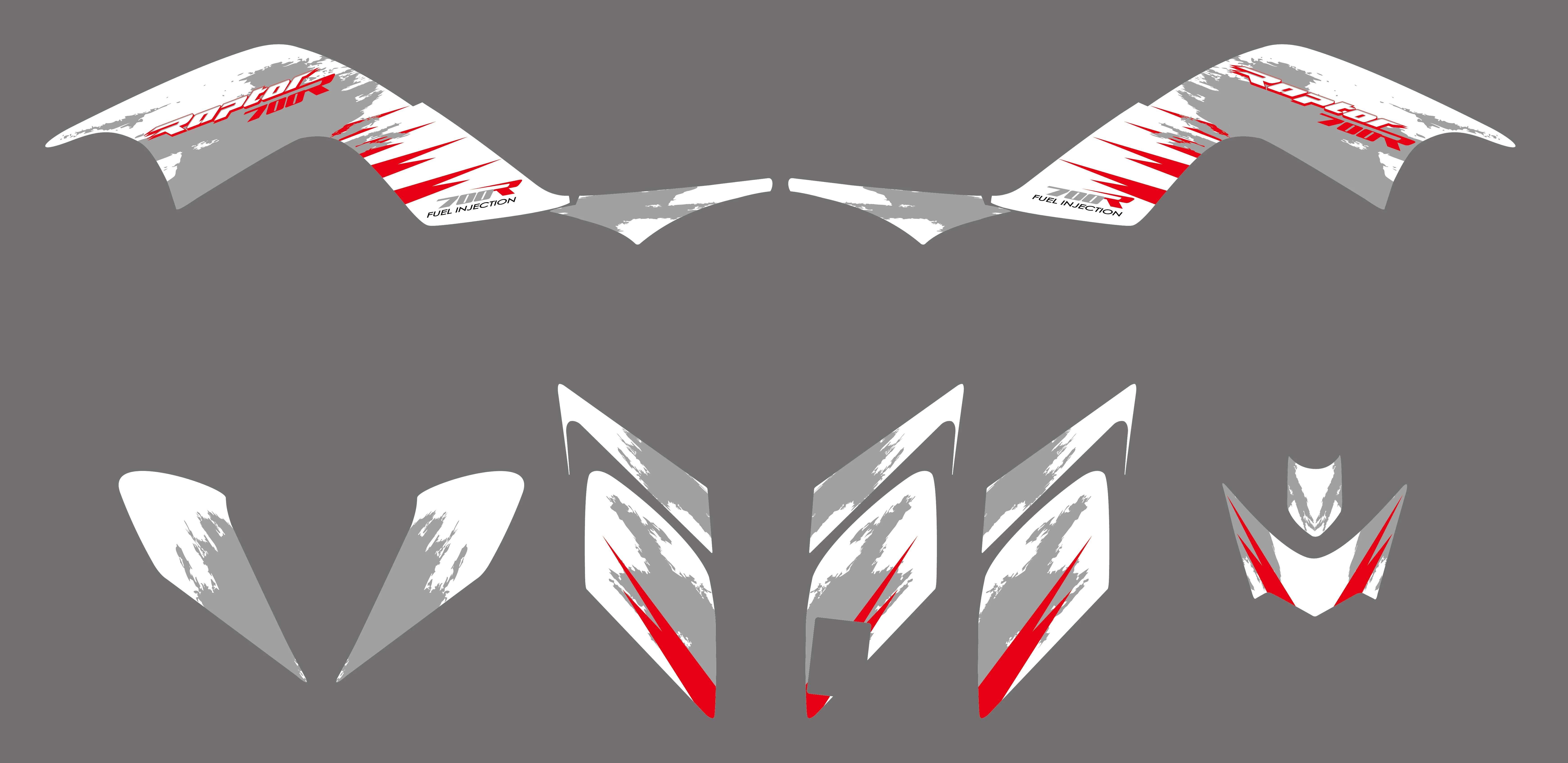 Стильные наклейки для команды графические наборы Yamaha RAPTOR 700 ATV 2006 2007 2008 2009 2010 2011 2012