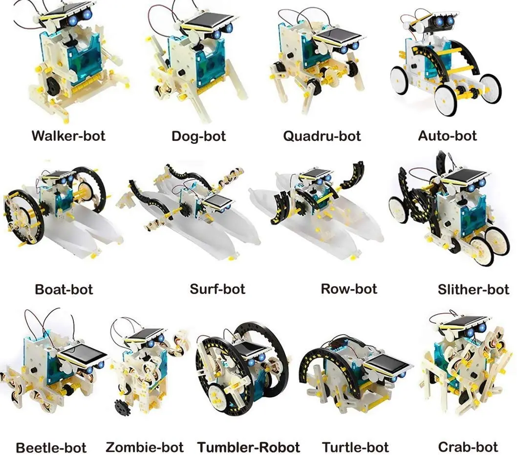Building Toys 13-in-1 Robot Kit Solar Creation Toy Educational Science Experiment DIY Robotics Powered STEM |