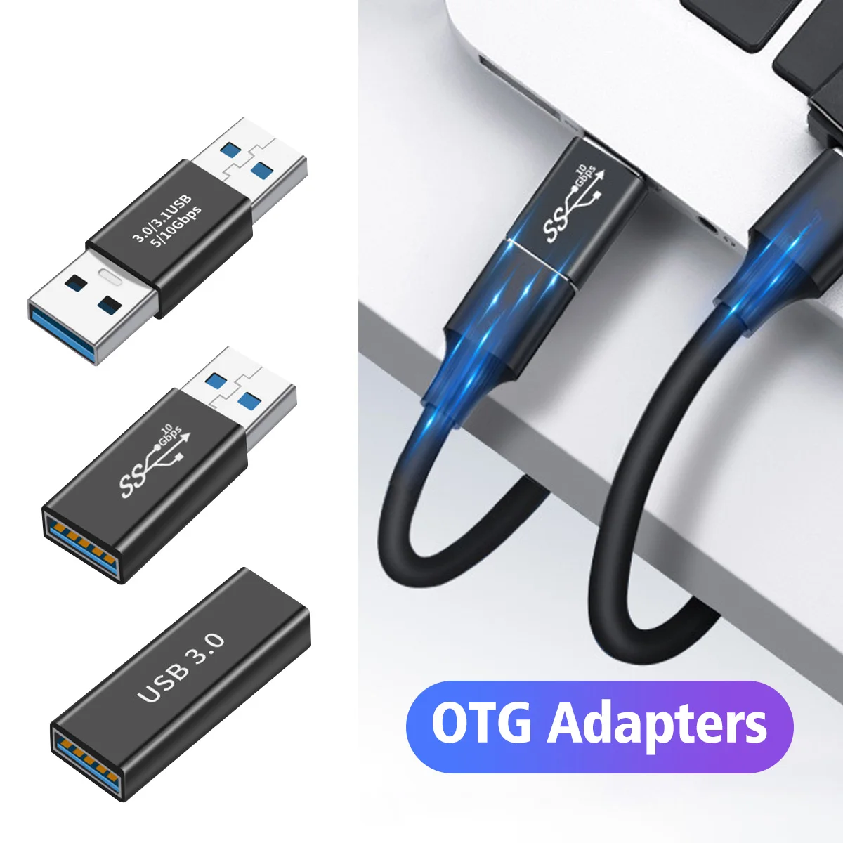 USB3.0 Connector USB To Adapter 5Gbps Gen1 Male to Female Converter SSD HDD Cable Extender 3.0 Extension Plug | Компьютеры и офис