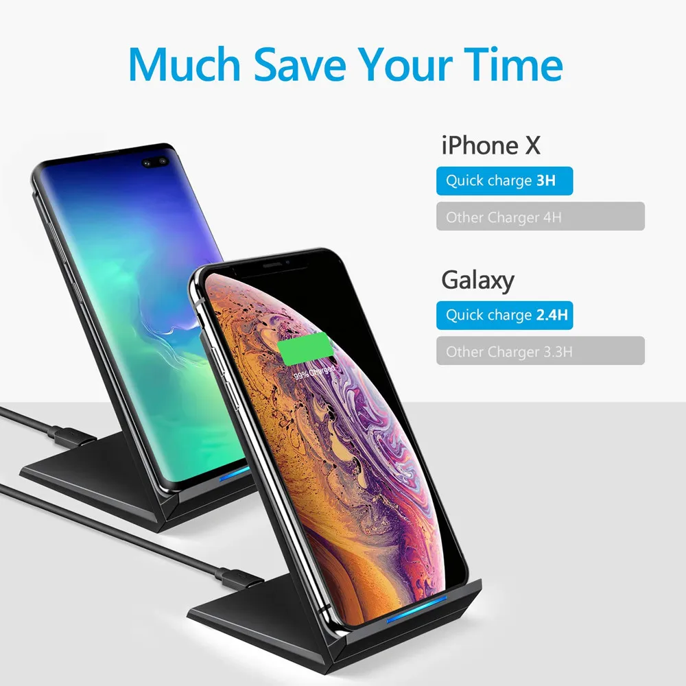 15 Вт Qi Беспроводное зарядное устройство для Samsung S9 S10 iPhone X XS MAX XR 8 Plus Xiaomi 9 Huawei P30 pro 10