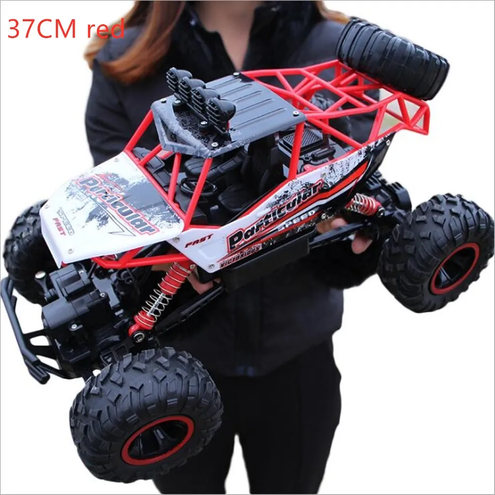 37cm red 1:16 1:12 Радиоуправляемый автомобиль 4WD 4x4 2,4G Bigfoot с дистанционным управлением Багги внедорожный автомобиль альпинистские грузовики взрослые дети игрушка подарок джипы - Цвет: 37cm red