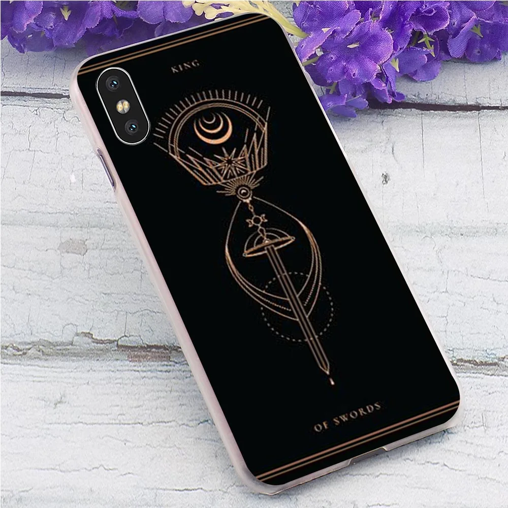 Жесткий чехол для телефона с татуировкой в виде карт Таро iPhone XR Xs Max X 6 6S 8 Plus 7 5S 5 SE 11