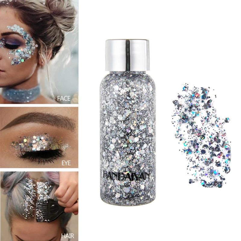 9 Color Hot Eyeshadow Glitter Gel Makeup Liquid Pigments Party Festival Sequins Cream for Face/Highlighter/Body/Hair TSLM2 | Красота и
