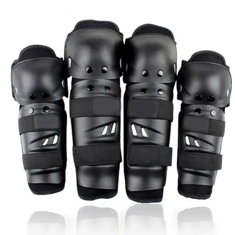 Black 4pcs 2 x Knee Pads Elbow Motorcycle Protection AccessoriesKnee Pad Protector Protective Gear Thickening | Автомобили и