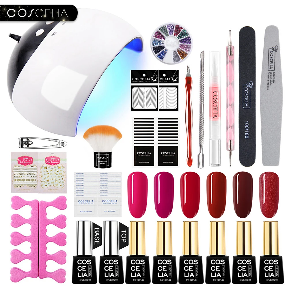 COSCELIA Новый Маникюрный Набор Ультрафиолетовая светодиодная лампа USB сушилка