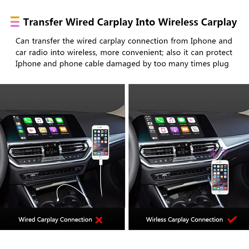 5G Carplay беспроводной зеркало коробка ювелирных изделий проекция для Iphone IOS версии