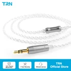 TRN A2 сбалансированный кабель, посеребренный кабель, Hi-Fi наушники MMCX2-контактный разъем для TRN V10V20V60 V90 TRN VX PROTA1 MT1 для KZ