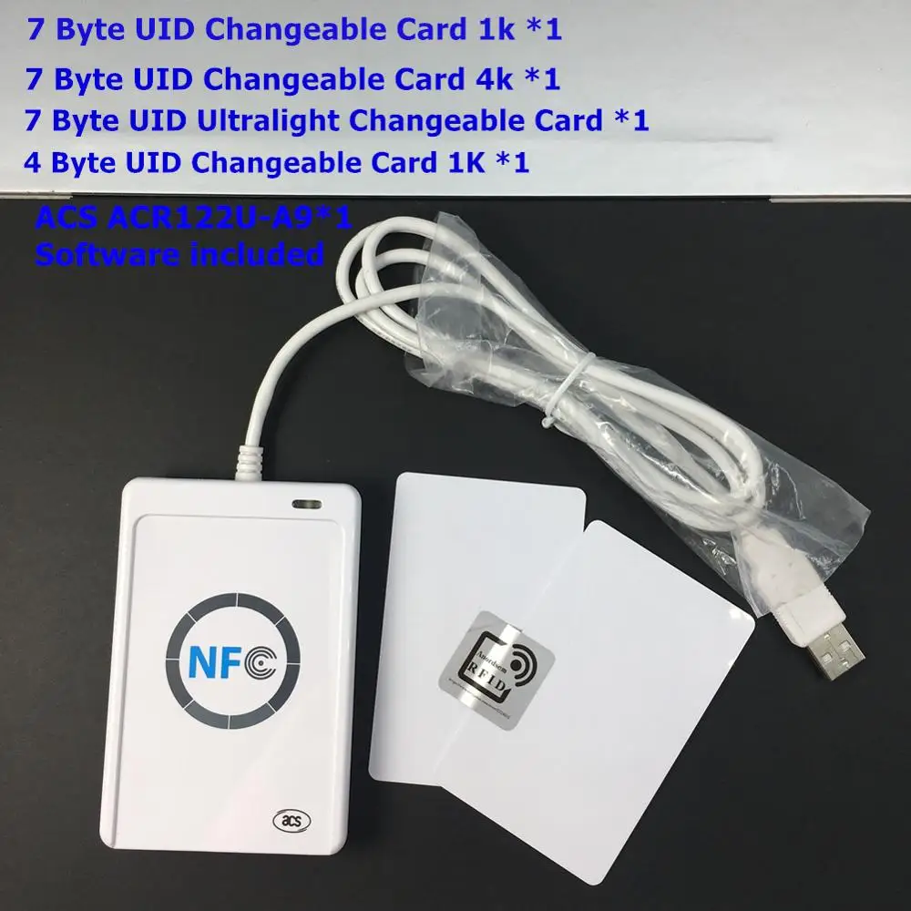 Rfid считыватель ACR122U nfc 13 56 мгц записывающее 7 байтное переключаемое нулевой сектор