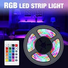 Светодиодная RGB-лента светильник 5 В, USB, гибкая Диодная водонепроницаемая светодиодная лента, беспроводная лента с дистанционным управлением, 5 м