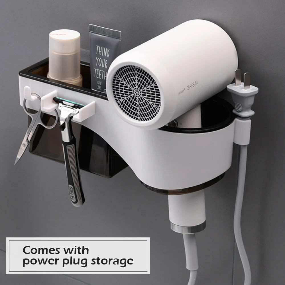 Настенный держатель для фена сушилка волос стойка гребня бритвы