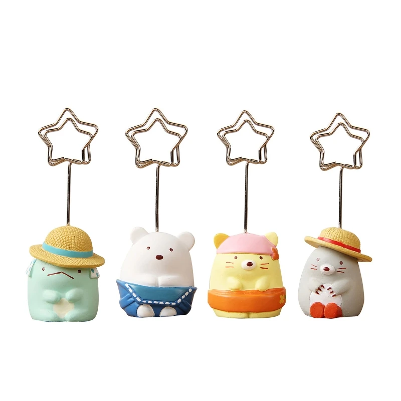 

Симпатичная мультяшная папка для сообщений, держатель для заметок, 3D зажим для фотографий с животными, настольные цифры, зажим, настольное у...