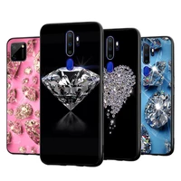 luxury diamond love for oppo a5 a9 a7 a11x a1k a12 a12e a31 a32 a53 a53s a72 a73 a74 a93 a94 silicone phone case