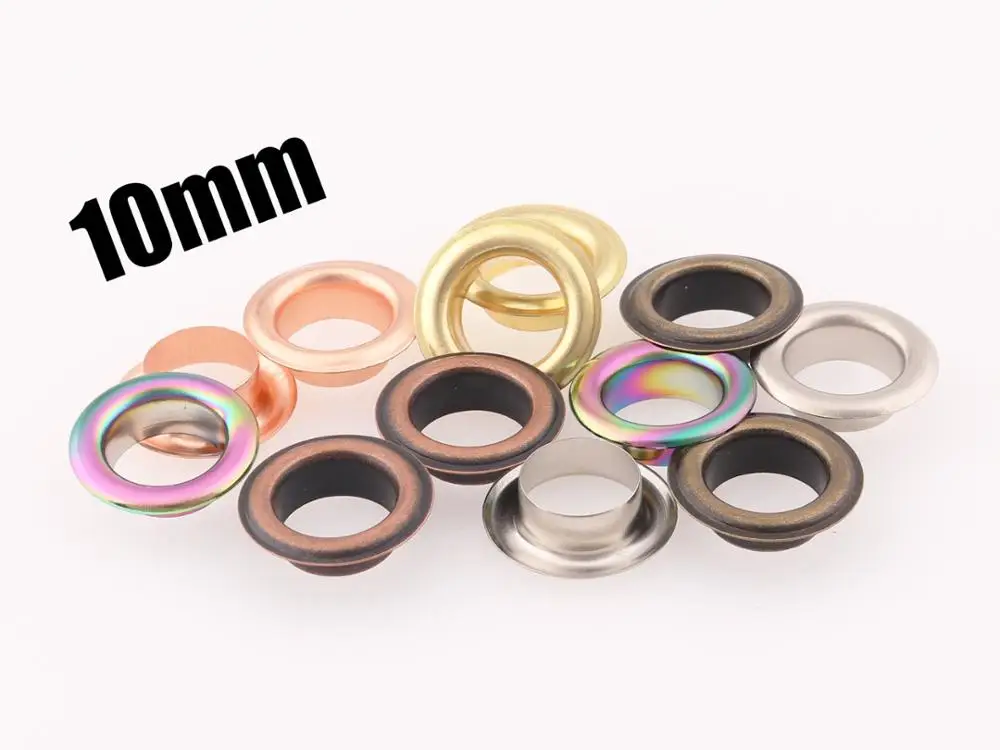 10 мм (отверстие) розовые золотые люверсы для шитья одежды круглые штифты заклепки