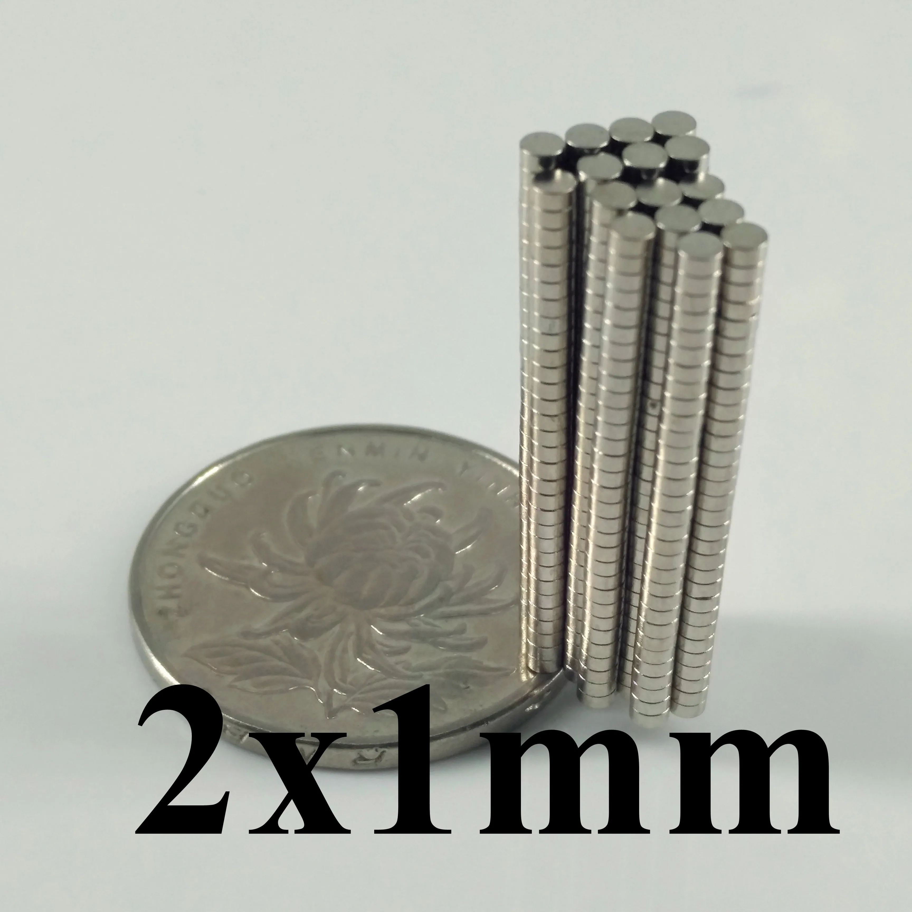 Неодимовый магнит 2x1 мм 200 шт Сильные Редкоземельные круглые промышленные магниты